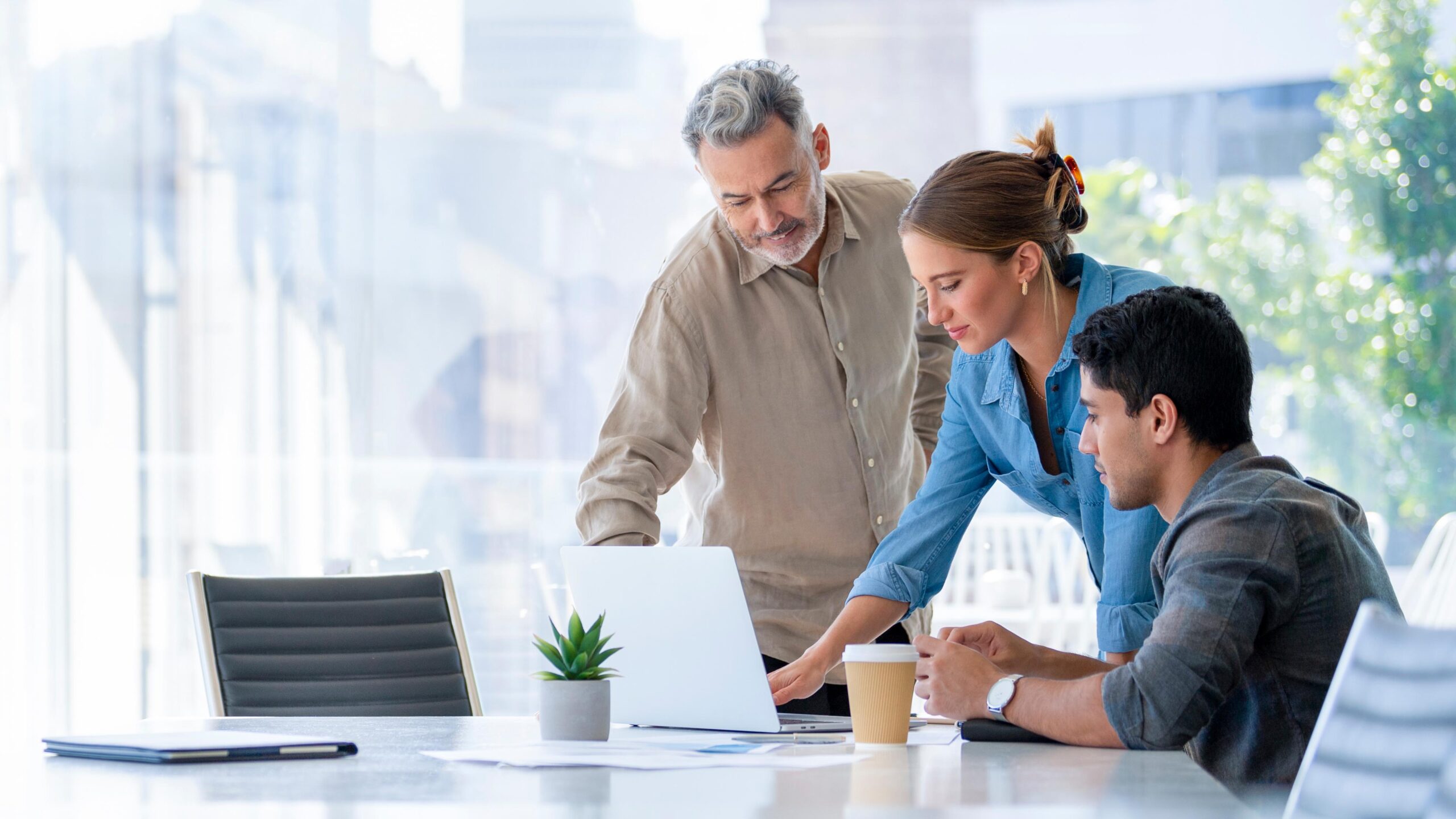 Group of business people working.